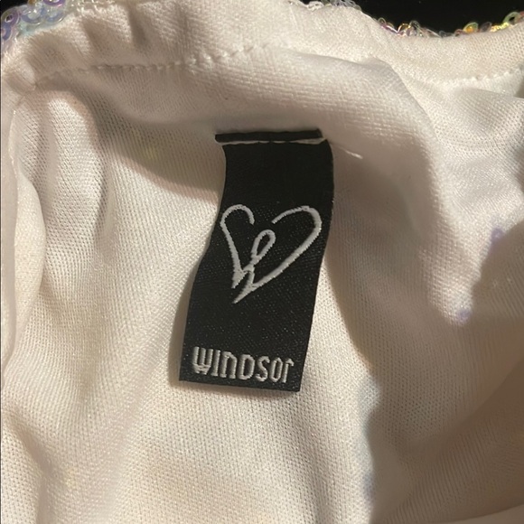 Windsor White and Silver Mini Dress - Picture 2 of 4